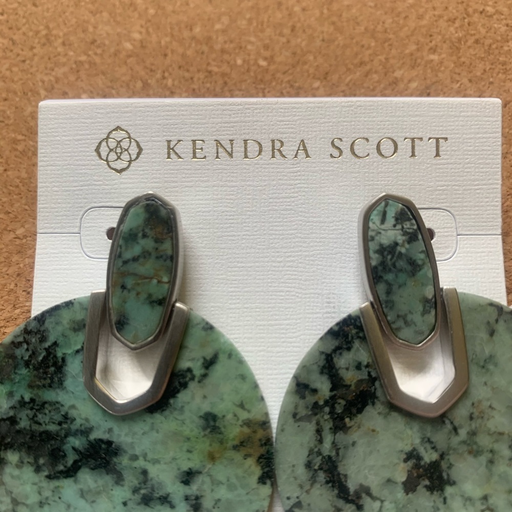 NEW Kendra Scott Didi African Turquoise Earrings - Picture 2 of 8